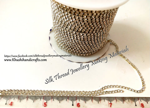 Silver Stone Chain without Gap!Sold as a pack of 5 meters!