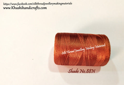 Silk Threads Individual Spools for Bangle/Jhumkas/Jewelry Designing/Tassel Making Shade No. 88N