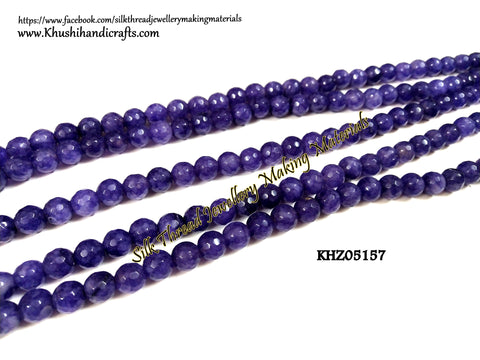 Natural Faceted Round Agates - 8mm - Gemstone Beads - KHZ05157