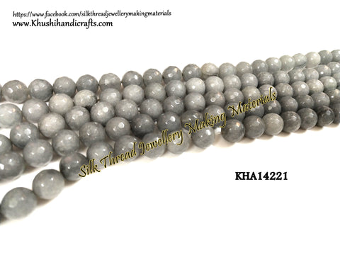 Natural Faceted Round Agates - 10mm - Gemstone Beads - KHA14221
