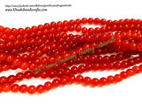 Orange glass beads