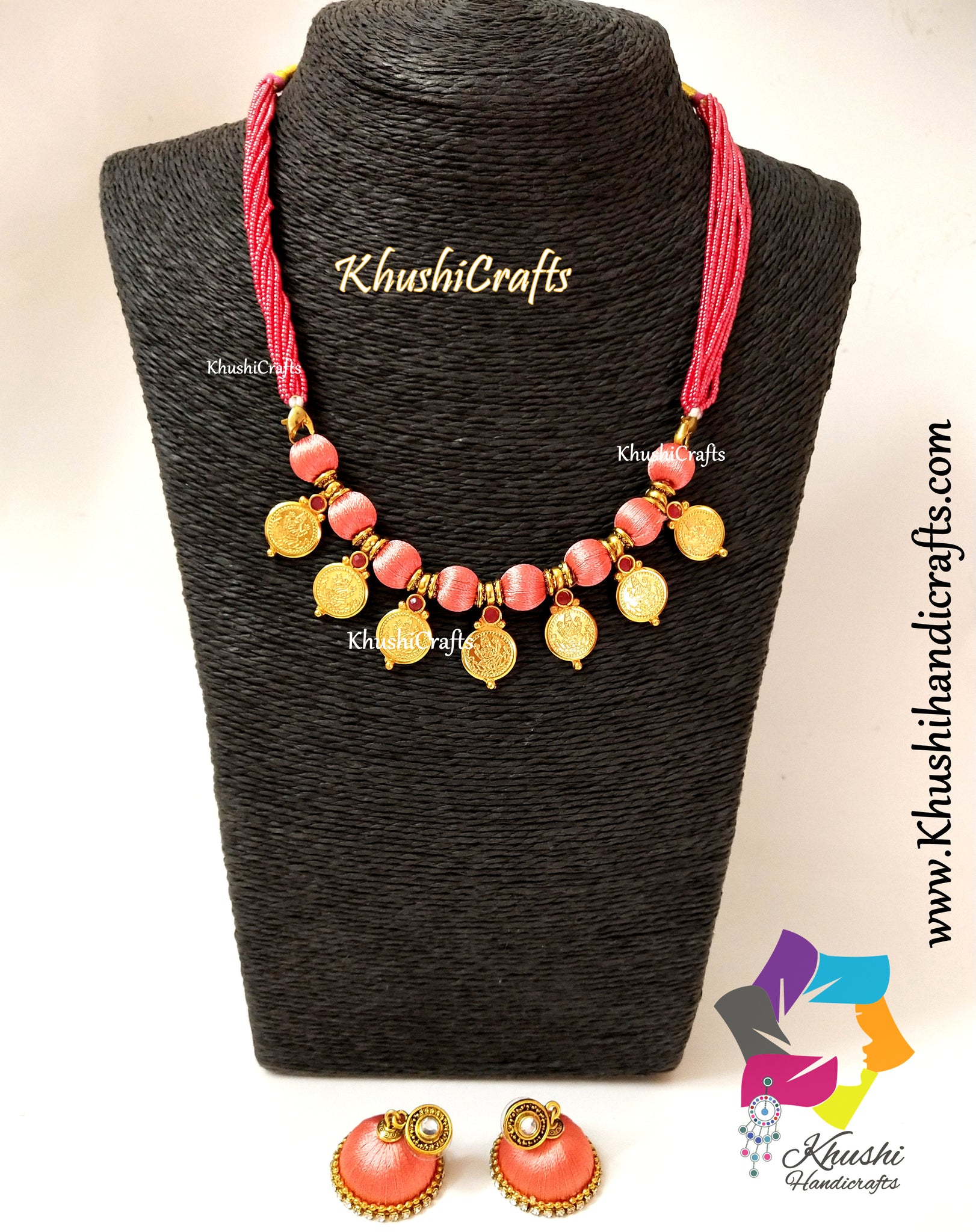 silk thread Lakshmi Kasu jewellery