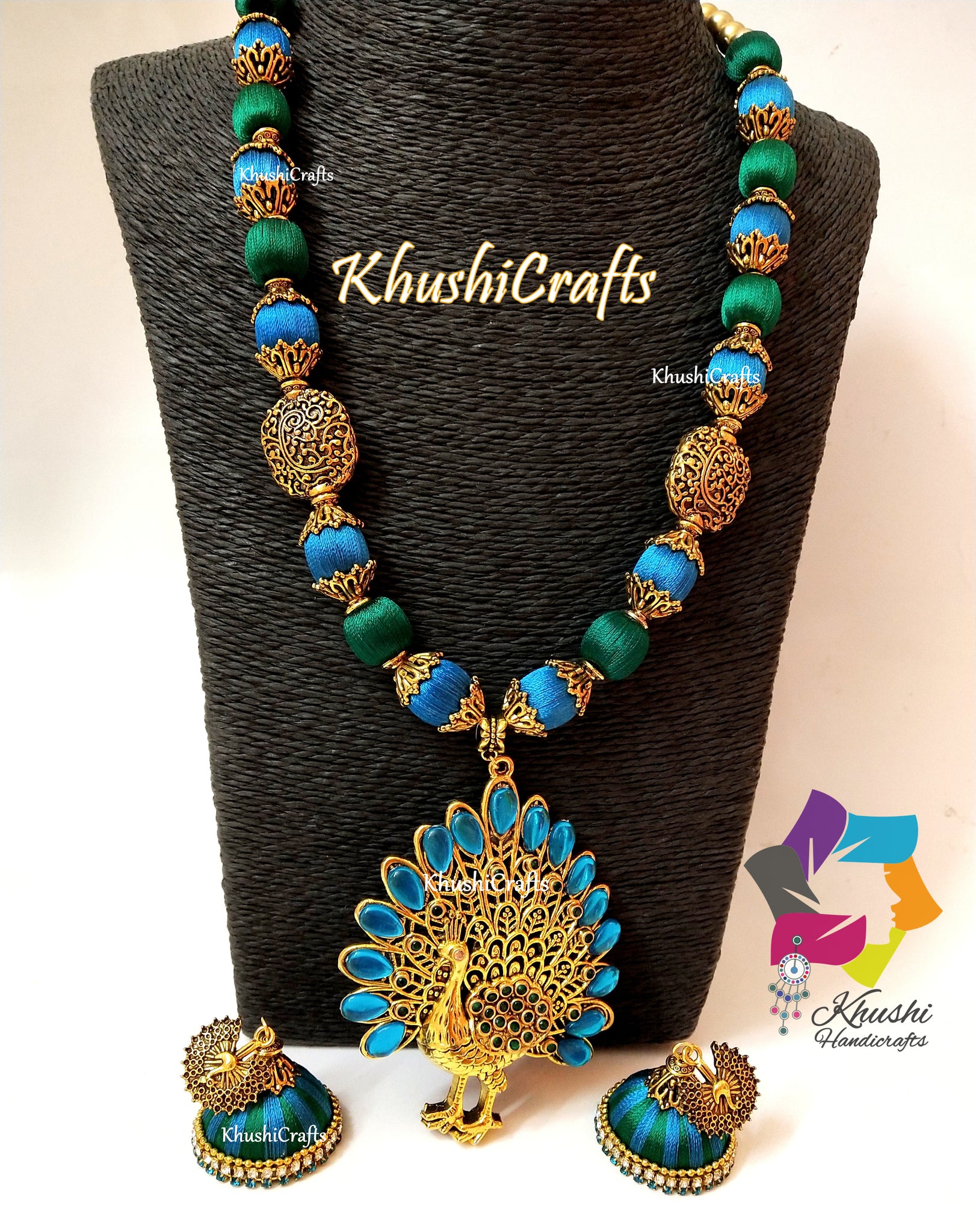 Peacock silk thread Jewellery