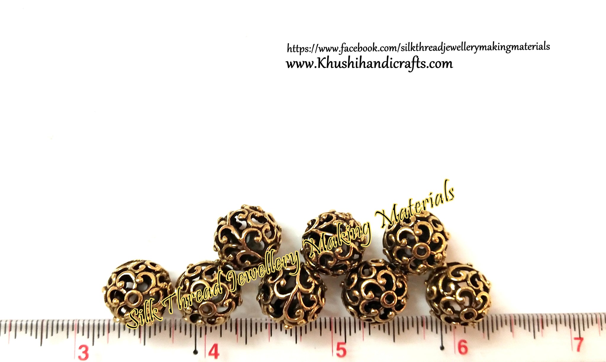 Antique Gold / silver 12mm Round metal Designer spacer Beads.Sold per piece!