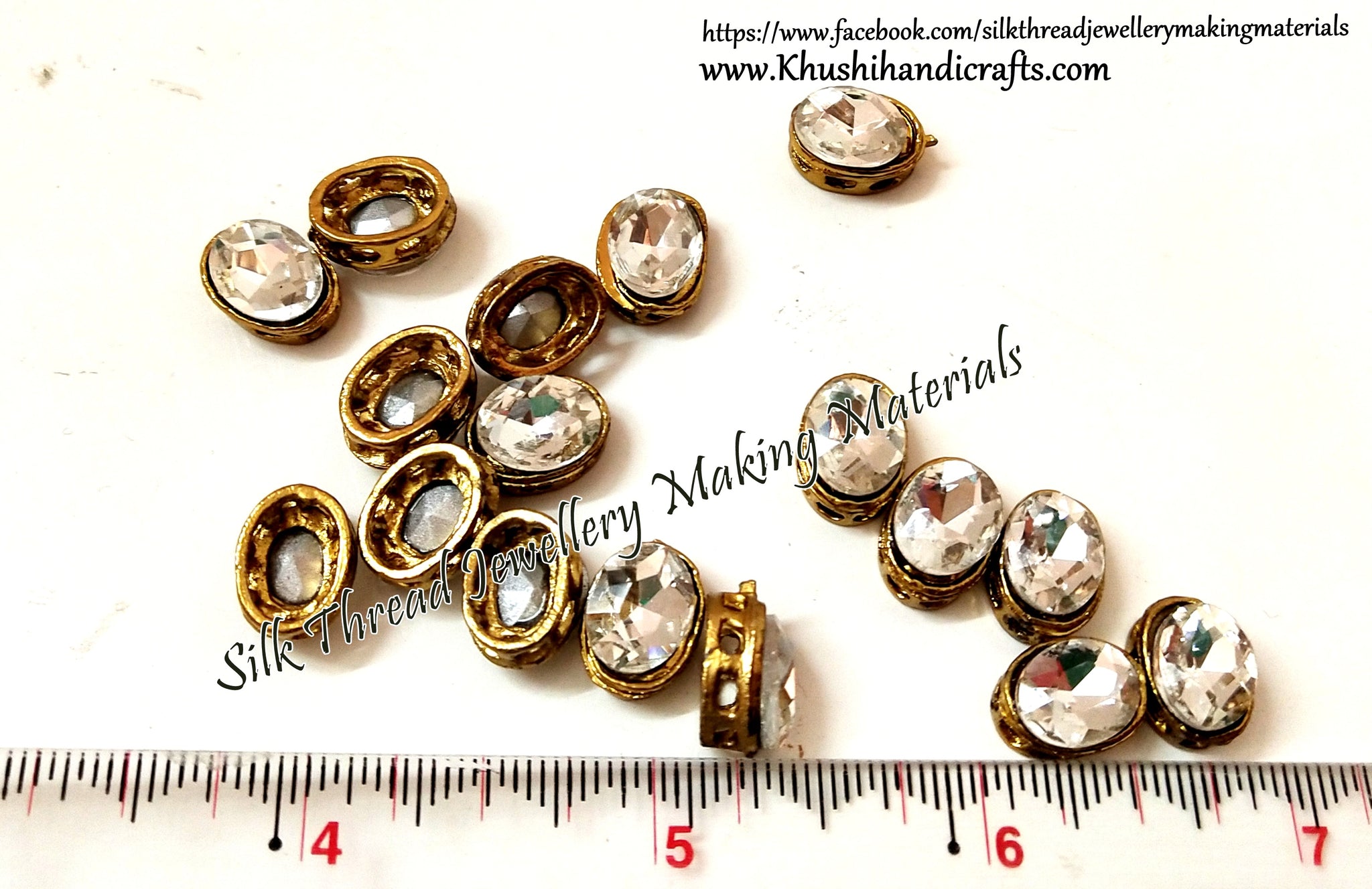 Oval kundan stones