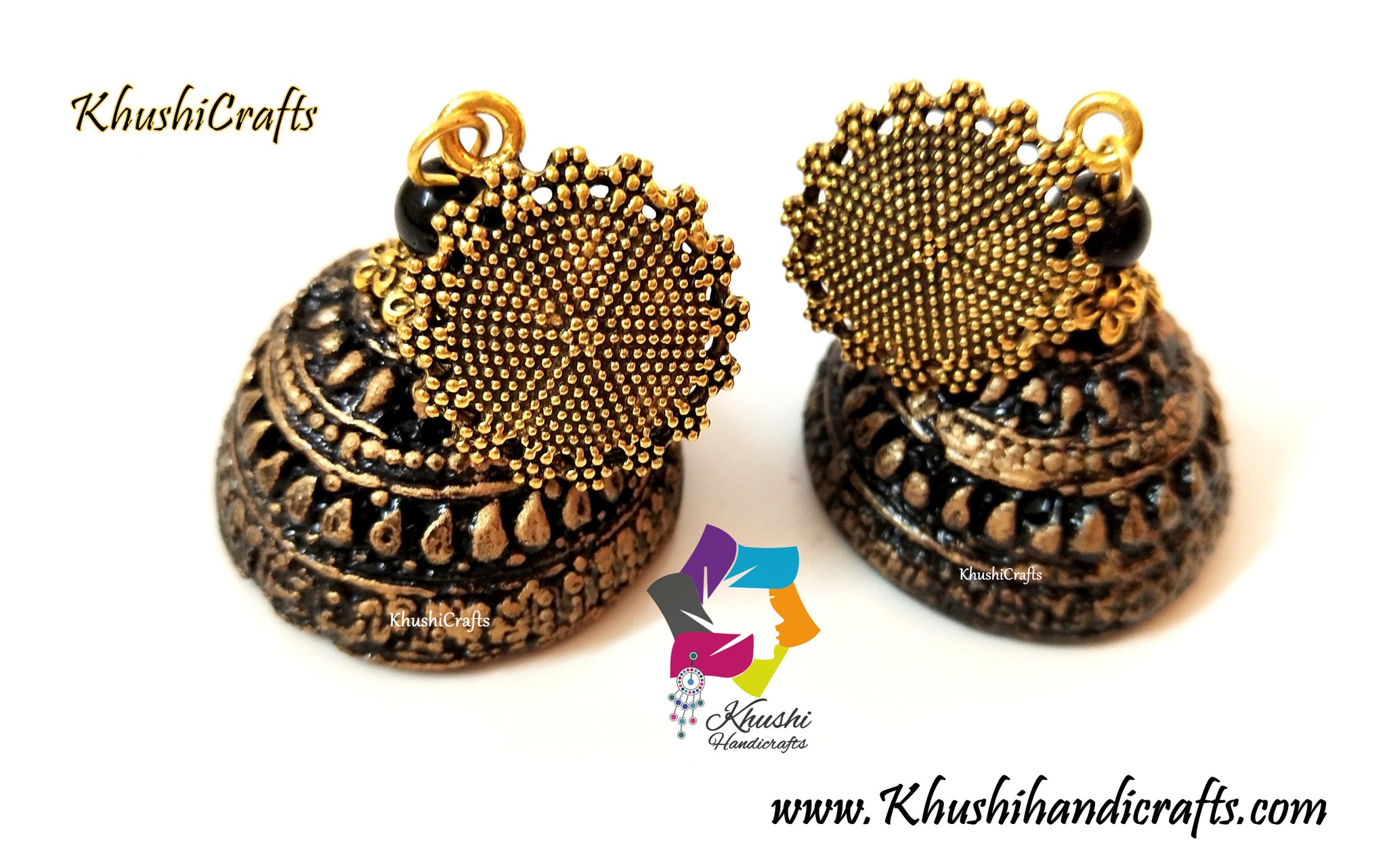 clay jhumkas