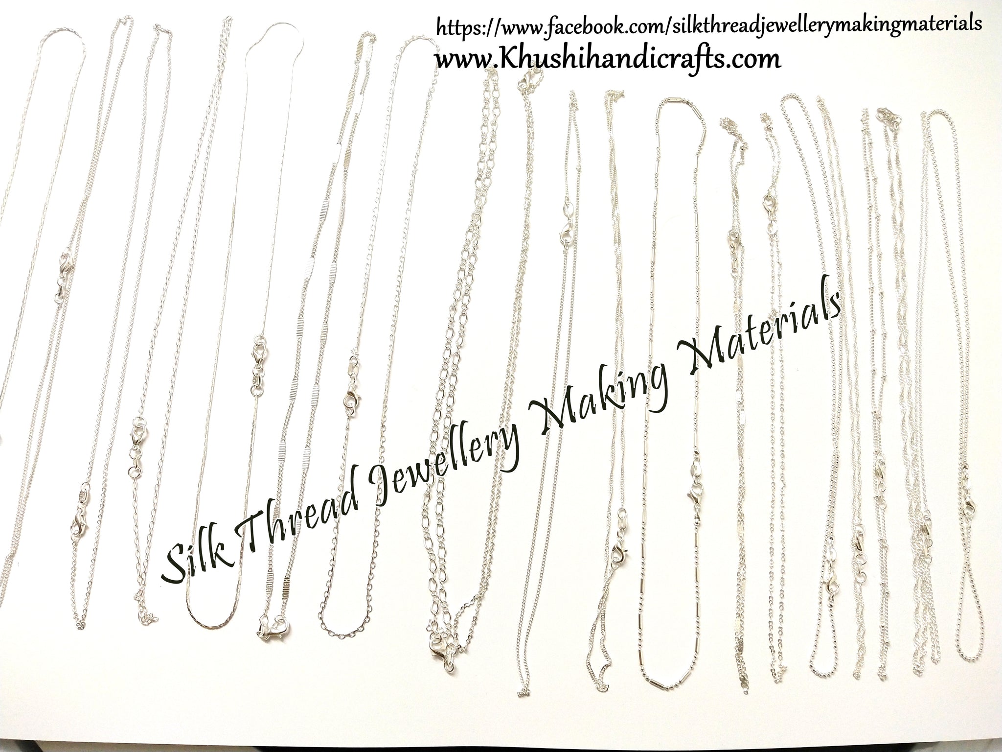 Silver necklace chains