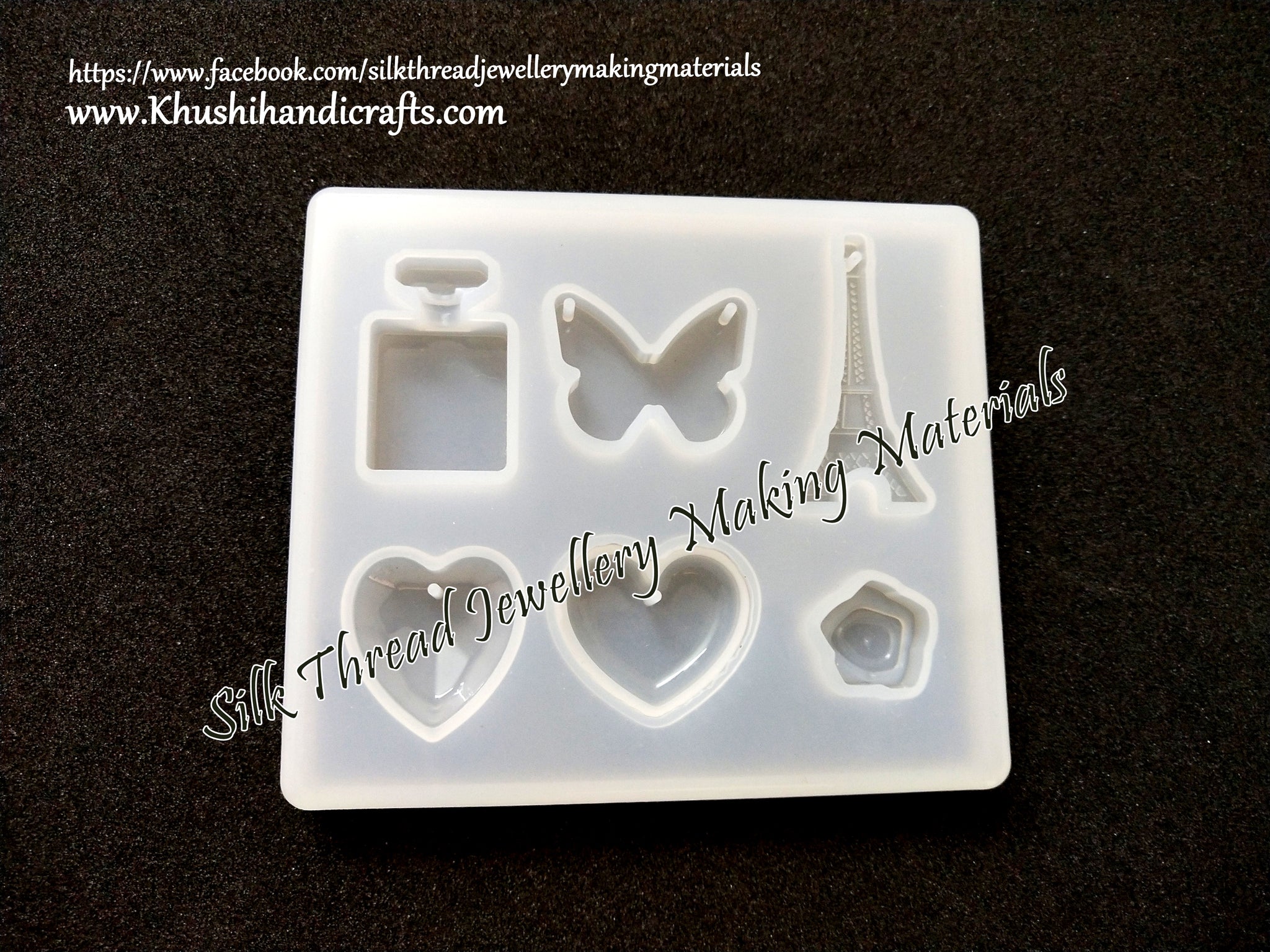 Heart, Star, Eiffel tower Silicone Mold For Resin Jewellery Crafts