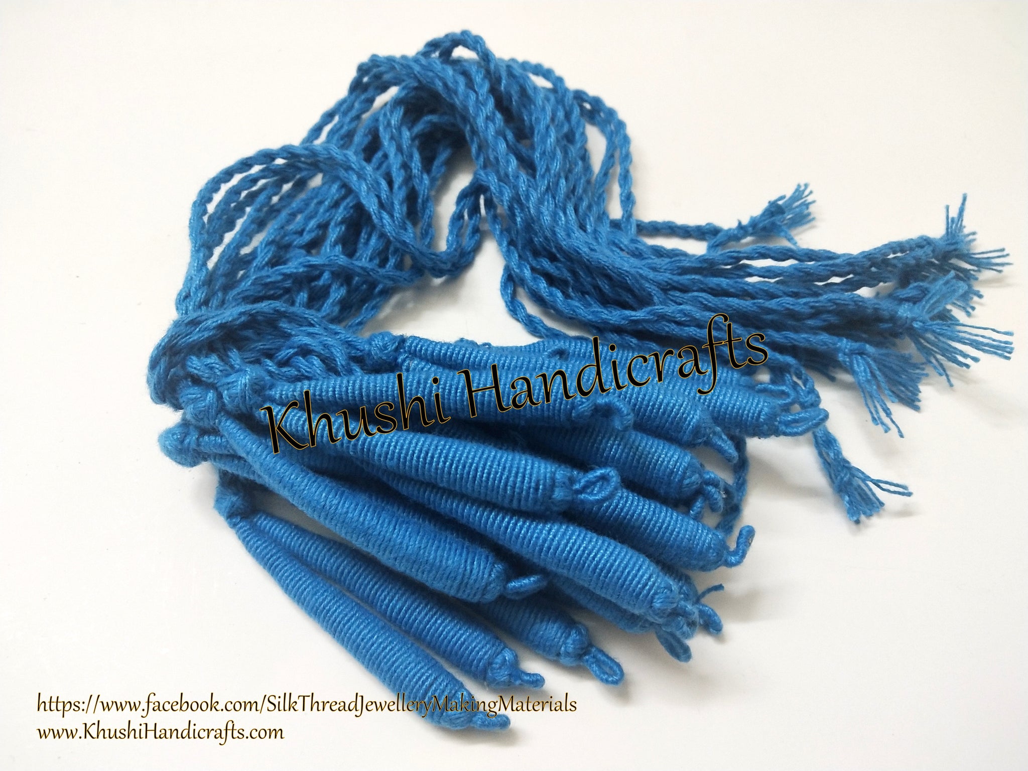 Peacock blue cotton dori