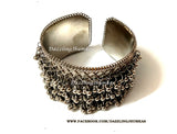 Oxidised German Silver ghungroo Cuff Bracelet Traditional kada Bangle 