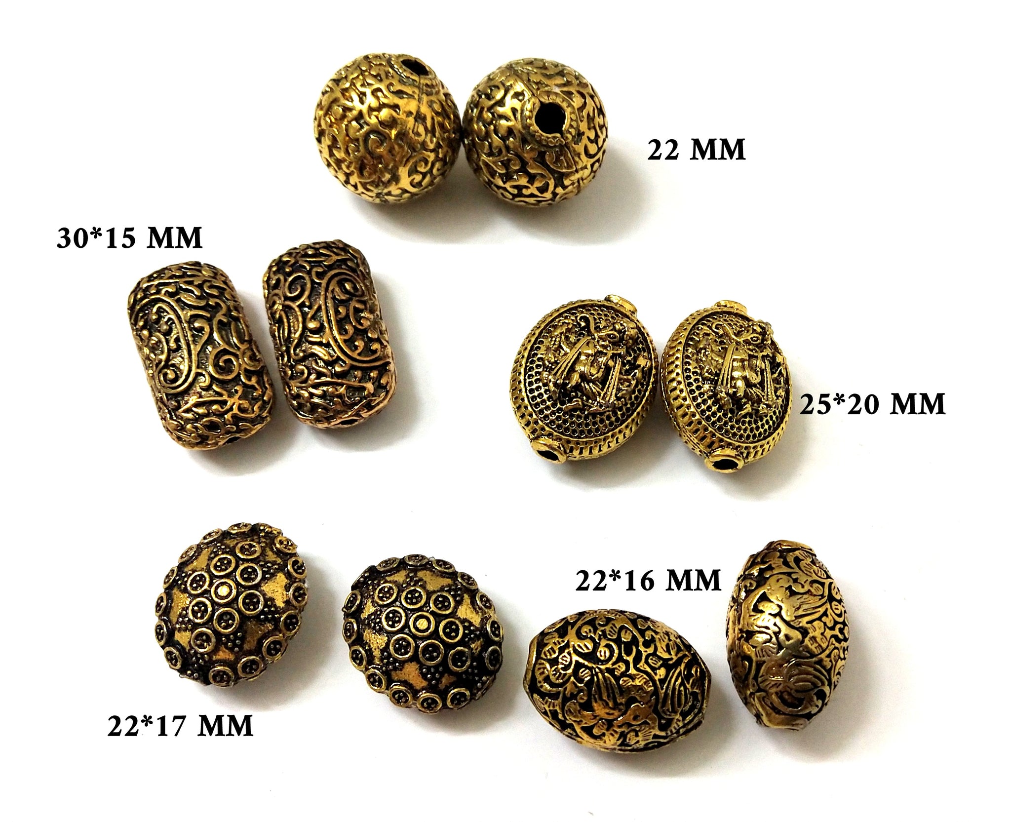 Metal spacer beads