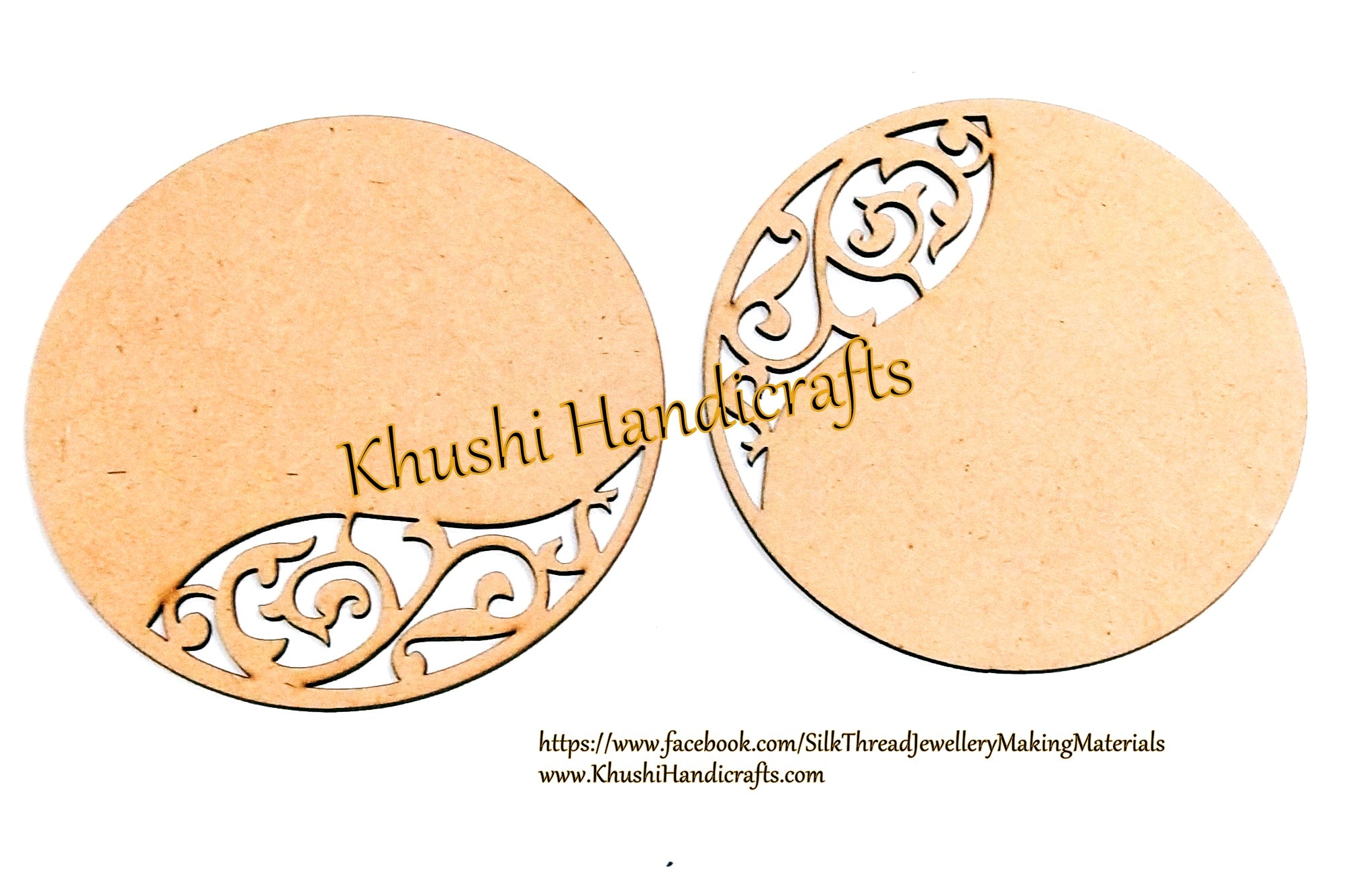 Designer 10 cm Round MDF Coaster bases for Resin,Epoxy resin and Decoupage.Set of 10 pieces!