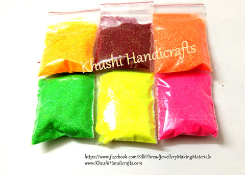 6 colour Neon Glitter Powder Combo for resin crafts!