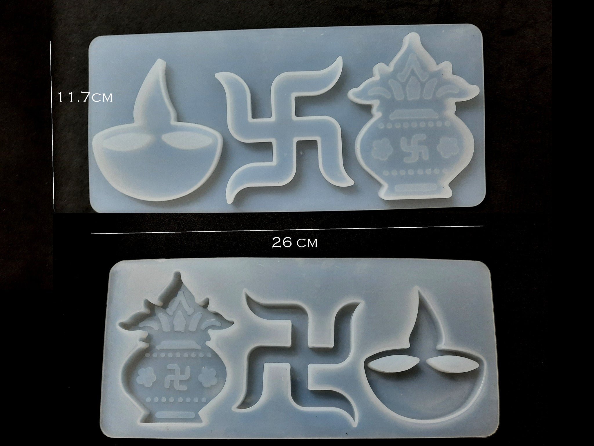 Kalash Swastik Diya mould Diwali molds
