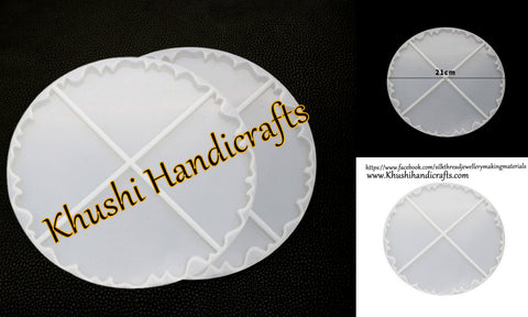 10 cm  Agate Triangle Coaster Mould - Silicone Mold - Resin Mould