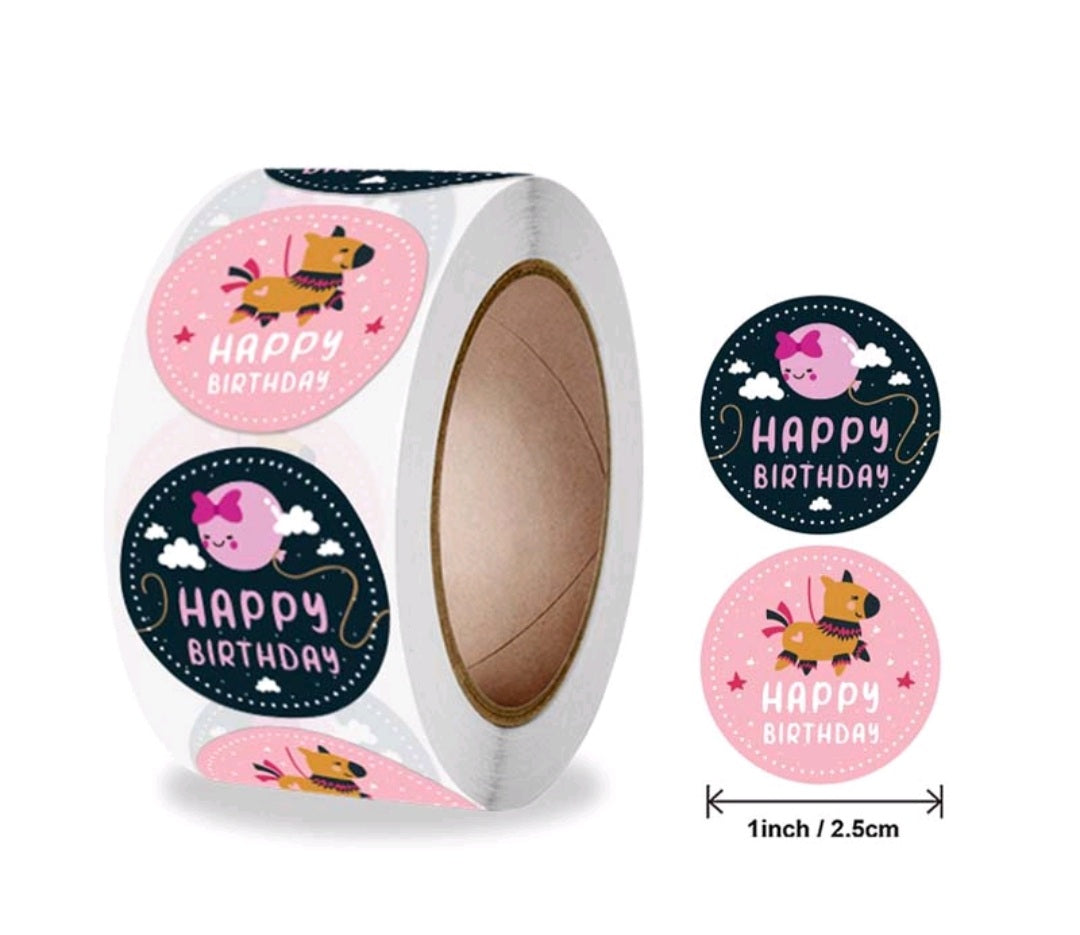 Happy birthday stickers