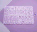 Key patterns mold for Resin Crafts -Silicone Moulds