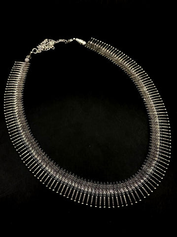Oxidised German Silver Long haaram Necklace !