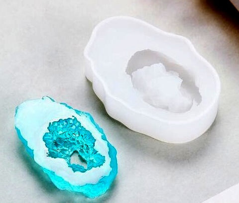 Resin Geodes clustered crystal Mould Silicone Mold for casting UV Resin,Epoxy resin-Small size -Pattern 3