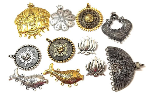 Antique Gold Pendants Combo 1 for Jewellery Making