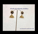 4 Pairs pearl edged jhumkas combo- interchangeable studs - Khushi Handmade Jewellery