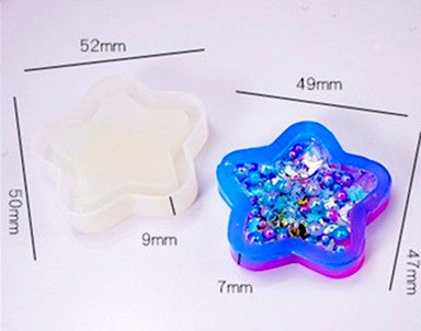 Star Shaker Key Chain Charms Silicone Mold- DIY Jewelry Craft Tool