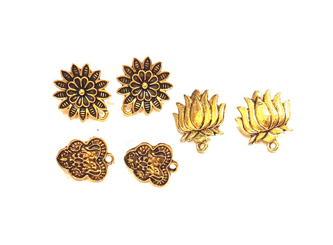 Antique Gold Studs -Combo 3