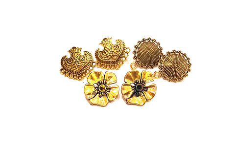 Antique Gold Studs -Combo 2