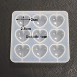 puffy heart silicone mold