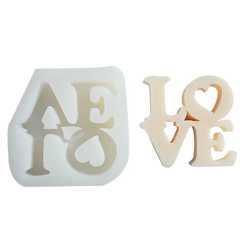 Love word Resin Mould Silicone Mold for casting  Resin,Epoxy resin and concrete