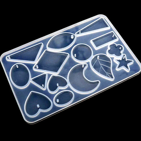 Designer Earring ,Pendant Geometrical pattern 3 Mould Silicone Mold for casting UV Resin,Epoxy resin