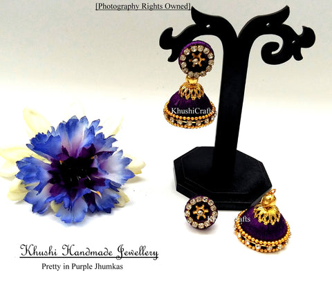 Pretty in Purple Jhumkas