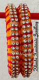 Grand Set of Designer Silk Thread Bangles - Khushi Handmade Jewellery