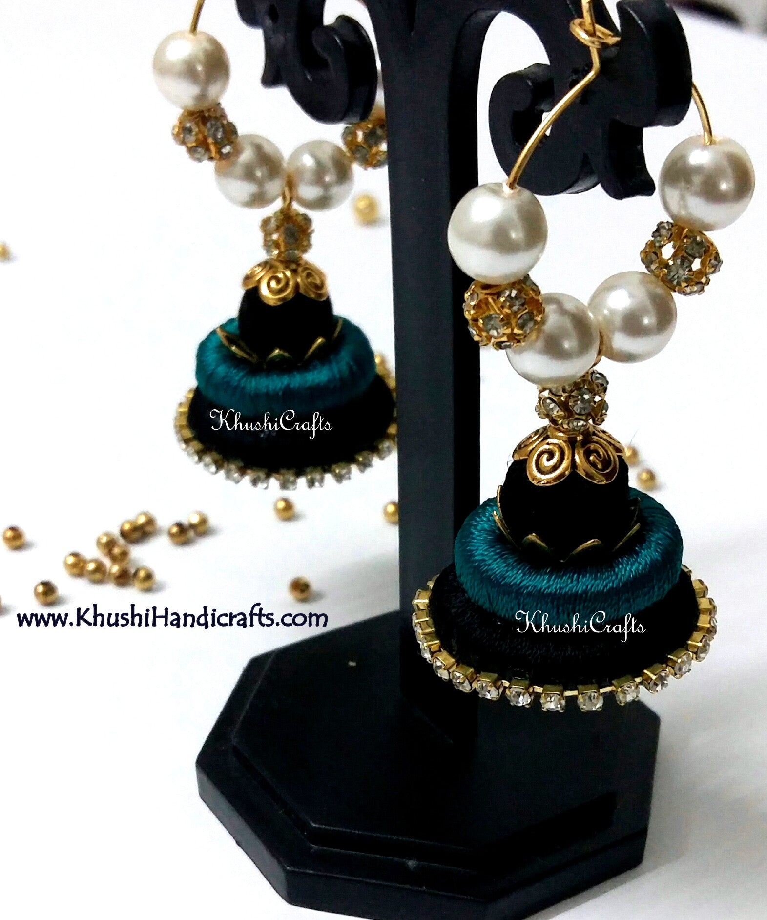 Shaded Blue Silk Splendor - Khushi Handmade Jewellery
