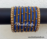 Blue Designer Silk Thread Bangles