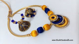 Double coloured Necklaces in Silk thread jewellery - Khushi Handmade Jewellery