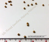 Plain Gold beads Pack of 10 grams - Khushi Handmade Jewellery