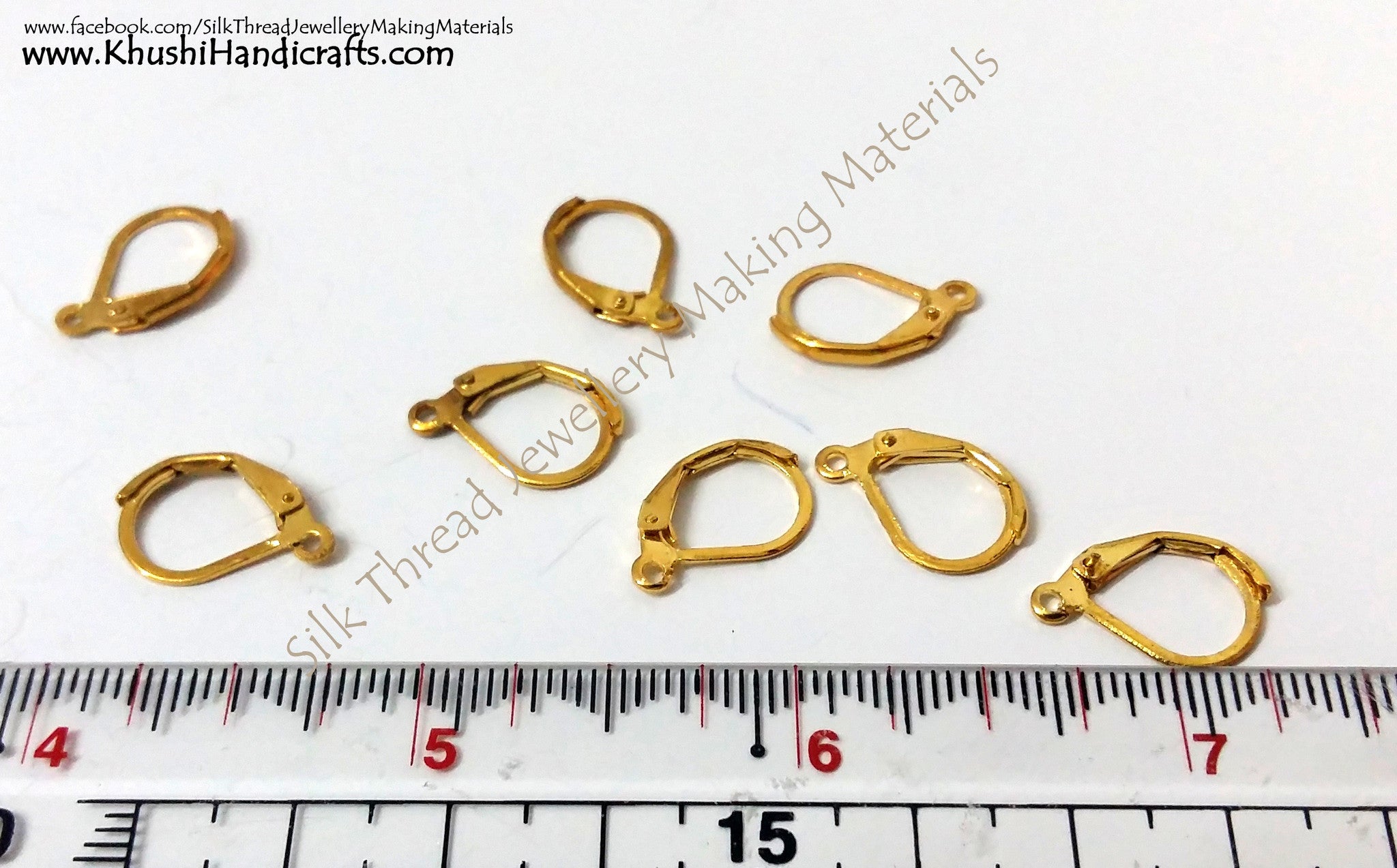 Lever Back Earring Hooks in Gold and Silver - Khushi Handmade Jewellery