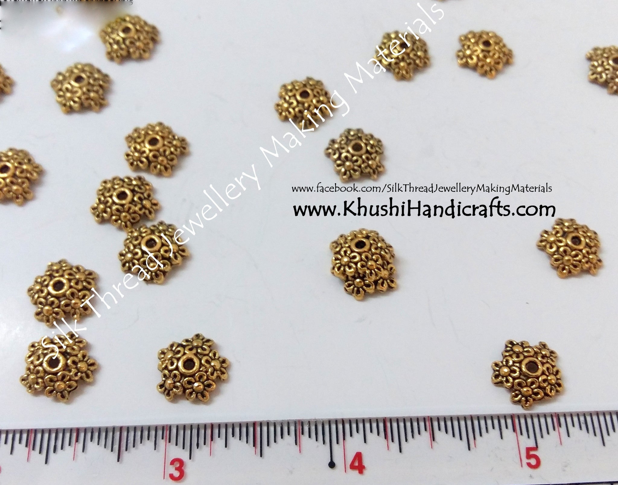 Antique Bead Cap, Gold Plated, Packaging Type: Packet at Rs 3/pair in  Madurai
