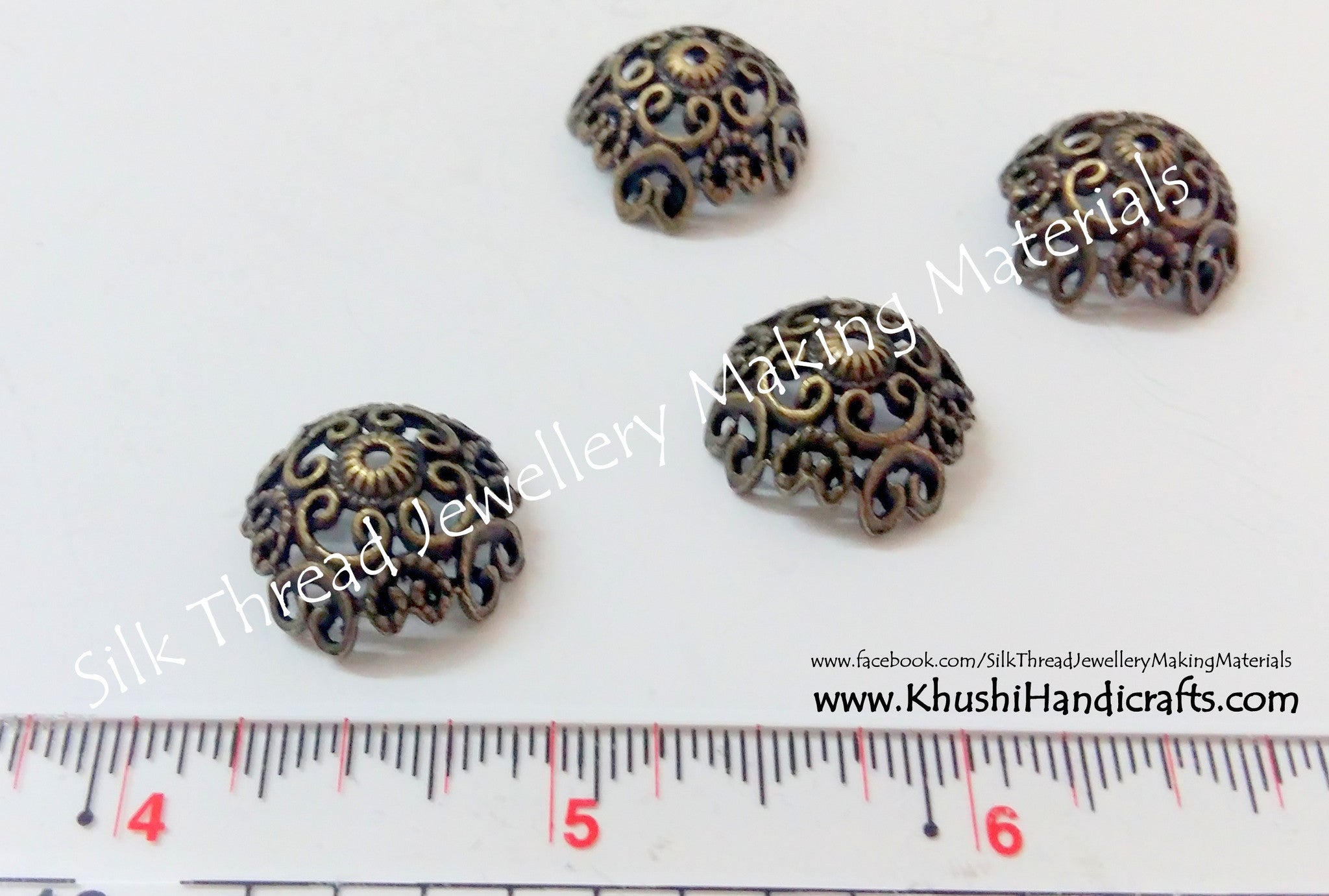 Antique Gold Bead Cap 22mm - Khushi Handmade Jewellery