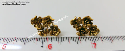 Antique Gold/Silver 4 Flower Studs -ST26