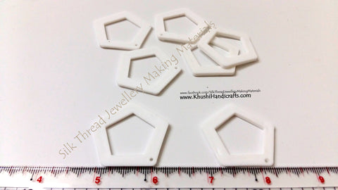 Pentagon shaped Pendant Bases.Sold as 10 pieces