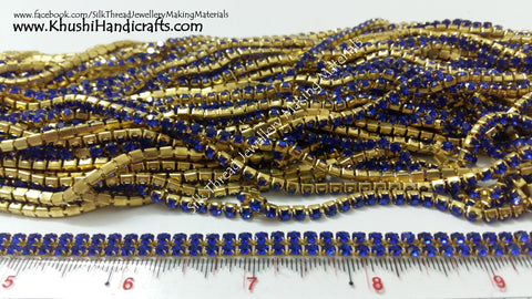 Dark Blue Stone Chain.Sold as a pack of 5 meters!