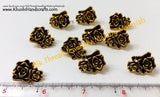 Antique Gold Multiple Flower Stud (studs without loop) - Khushi Handmade Jewellery