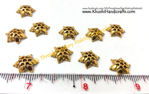 Antique Gold Flower Bead Cap 12mm -BC3