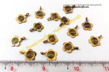 Antique Small Gold Flower charms.Sold as a set of 10 pieces! - Khushi Handmade Jewellery