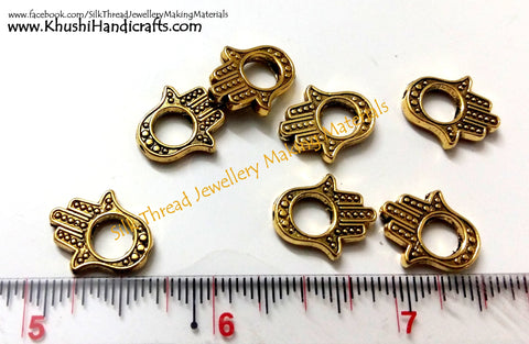Antique Gold / Silver Hand spacer charms.Sold per piece!  -SP1