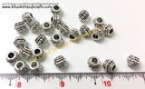 Designer Antique Gold and Silver spacer beads - Khushi Handmade Jewellery