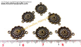 Antique Bronze Round Earring Connector / Connectors charms