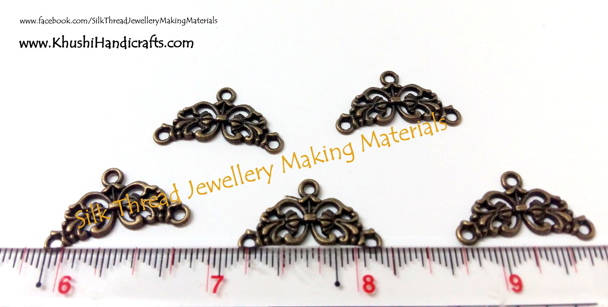 Antique Bronze Designer Earring Connector - Khushi Handmade Jewellery